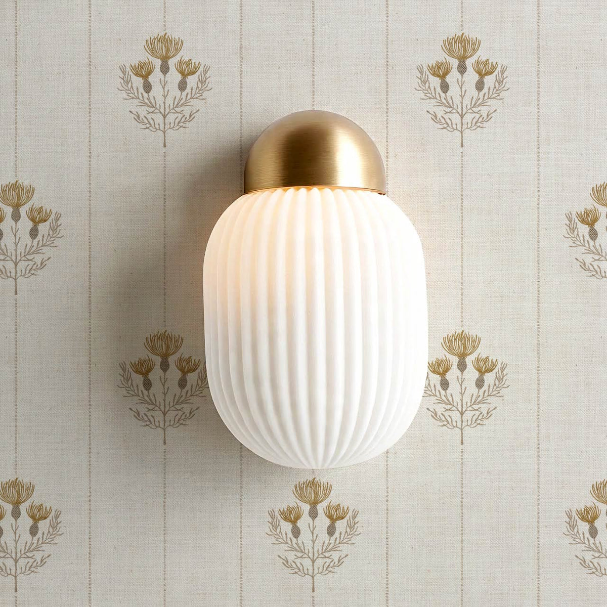 Rafa Thistle Field Linen Ivory Sand Wallpaper