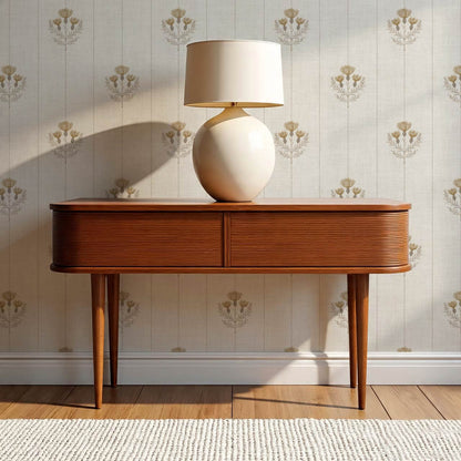 Rafa Thistle Field Linen Ivory Sand Wallpaper