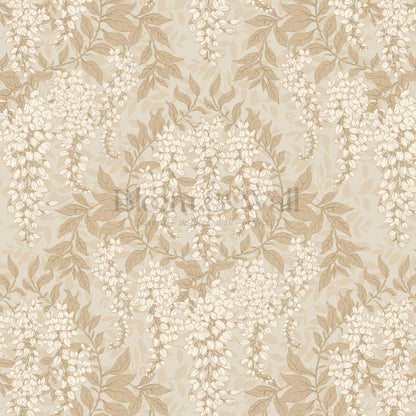 Rahna Wisteria Cluster Beige Butter Wallpaper
