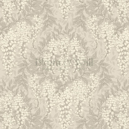 Rahna Wisteria Cluster Stone Cream Wallpaper