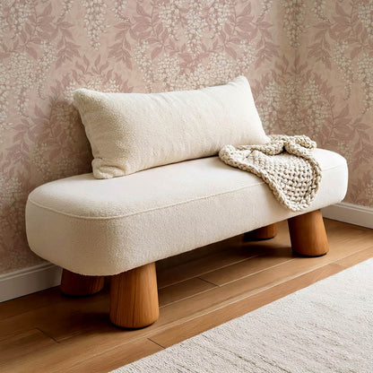 Rahna Wisteria Cluster Berry Cream Wallpaper