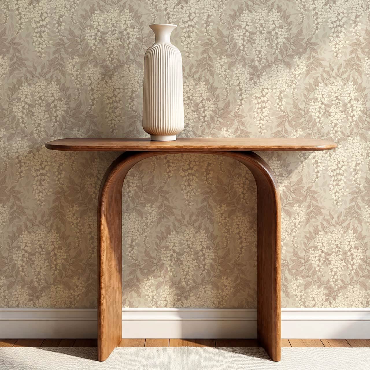 Rahna Wisteria Cluster Stone Butter Wallpaper