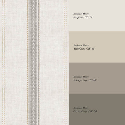 Raissa Linen Trail Neutral Linen Charcoal Wallpaper