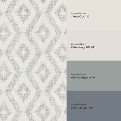 Rodelia Woven Rhythm Neutral Pale Gray Wallpaper