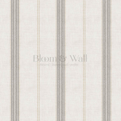 Raissa Linen Trail Neutral Linen Charcoal Wallpaper