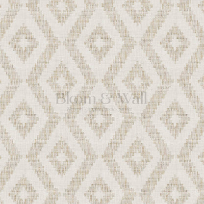 Rodelia Woven Rhythm Neutral Linen Beige Wallpaper