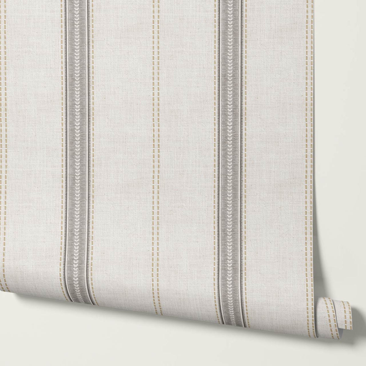 Raissa Linen Trail Neutral Linen Charcoal Wallpaper