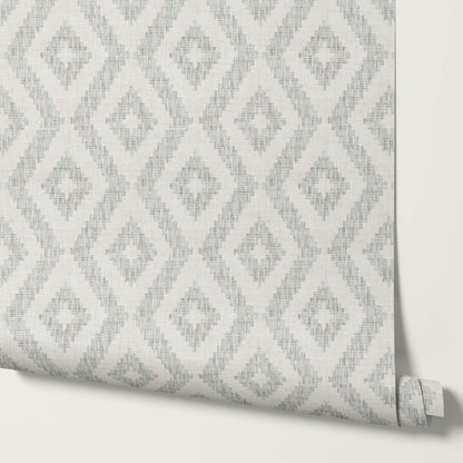 Rodelia Woven Rhythm Neutral Pale Gray Wallpaper