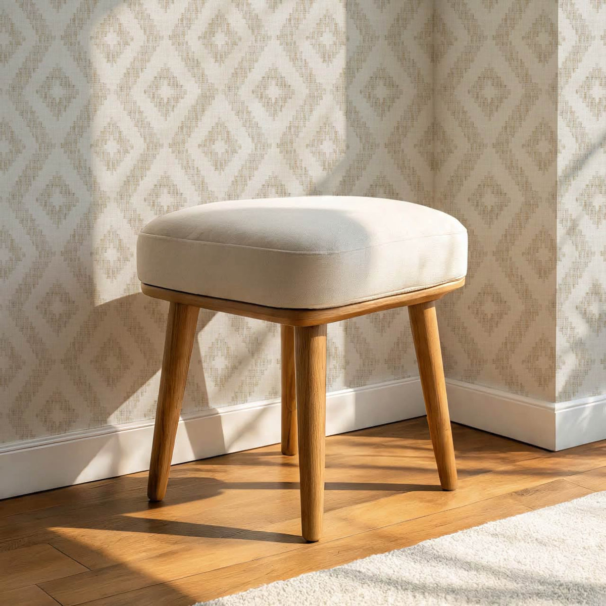 Rodelia Woven Rhythm Neutral Linen Beige Wallpaper