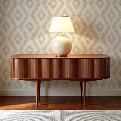 Rodelia Woven Rhythm Neutral Pale Gray Wallpaper