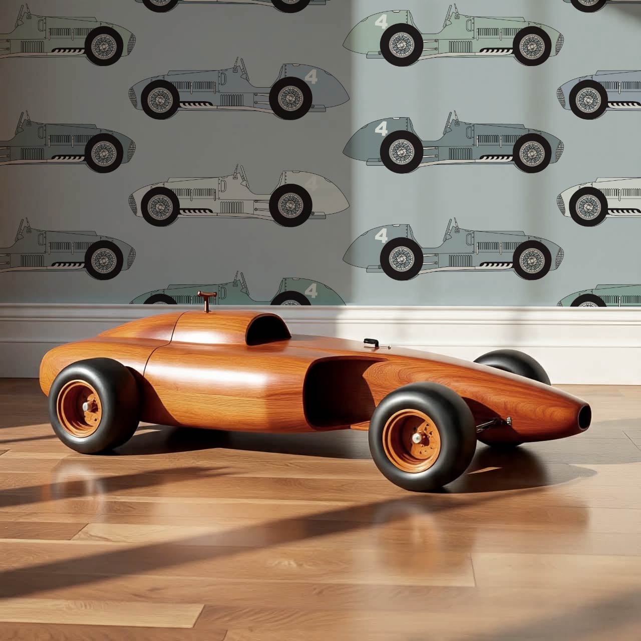 Raivo Race Cars Blue Gray Wallpaper
