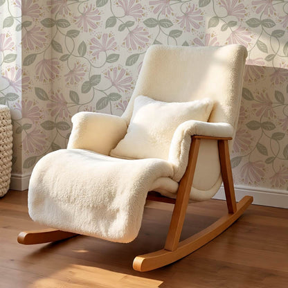 Raquel Honeysuckle Vines Dry Sage Pink Wallpaper