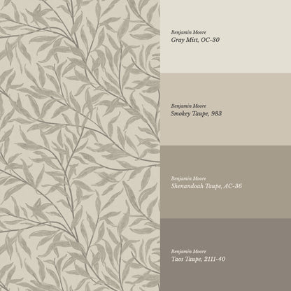 Raya Large Willowmere Vines Wheat Wallpaper
