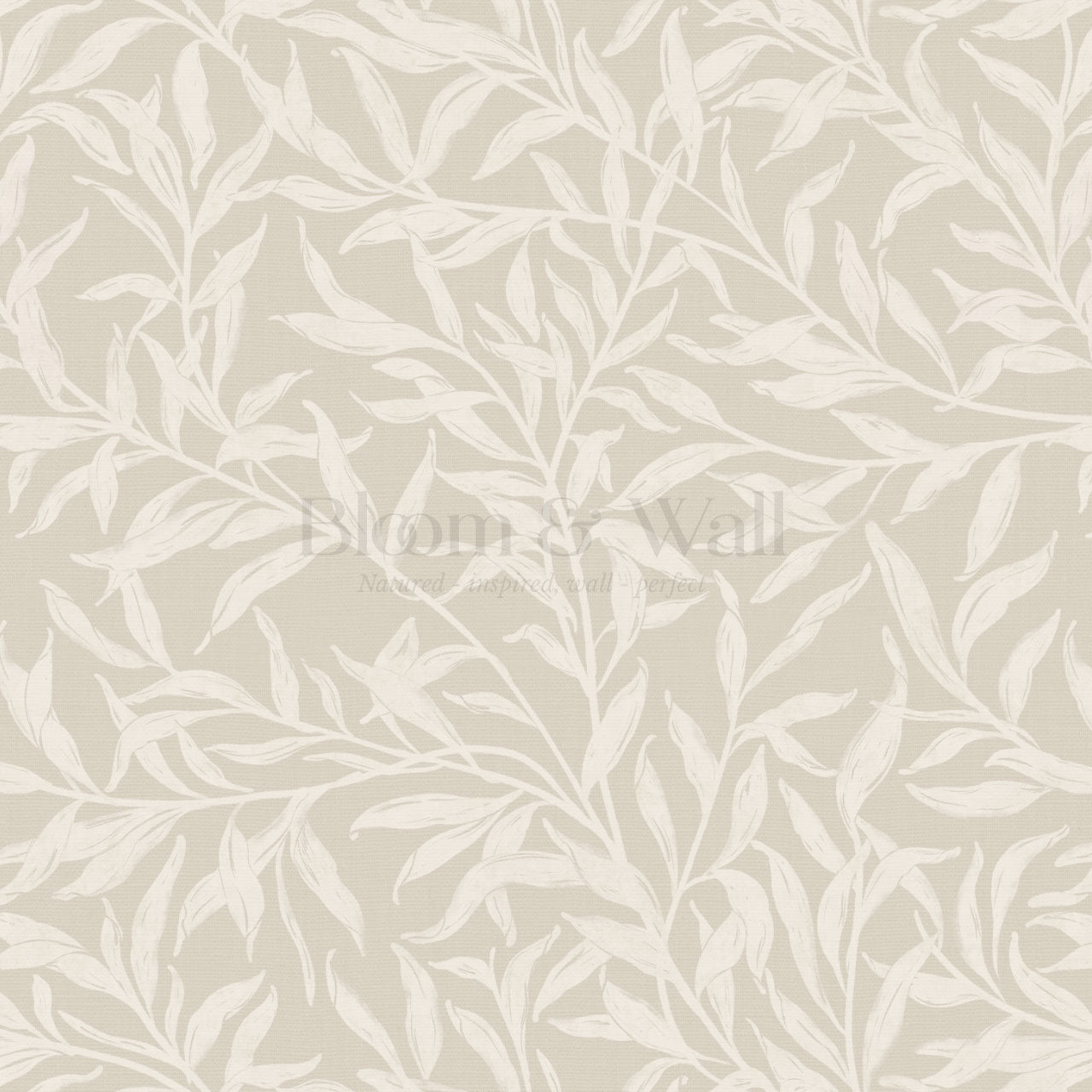 Raya Large Willowmere Vines Beige Neutral Wallpaper