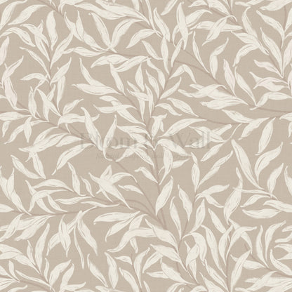 Raya Large Willowmere Vines Beige Tan Wallpaper