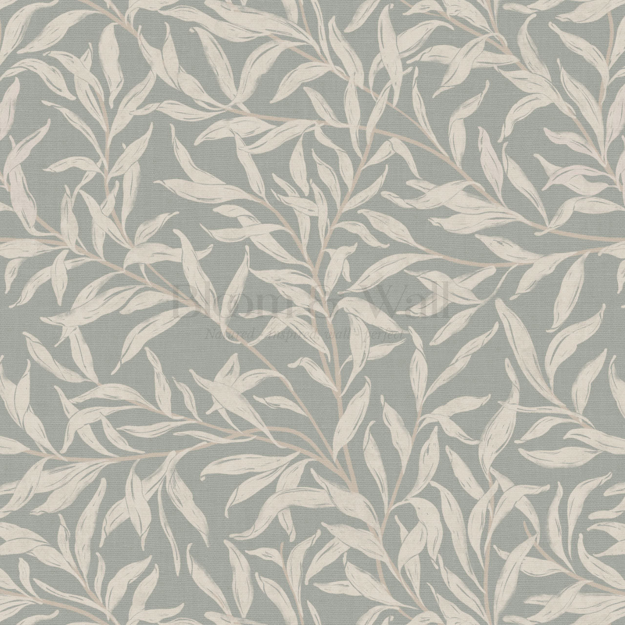 Raya Large Willowmere Vines Stone Sage Wallpaper