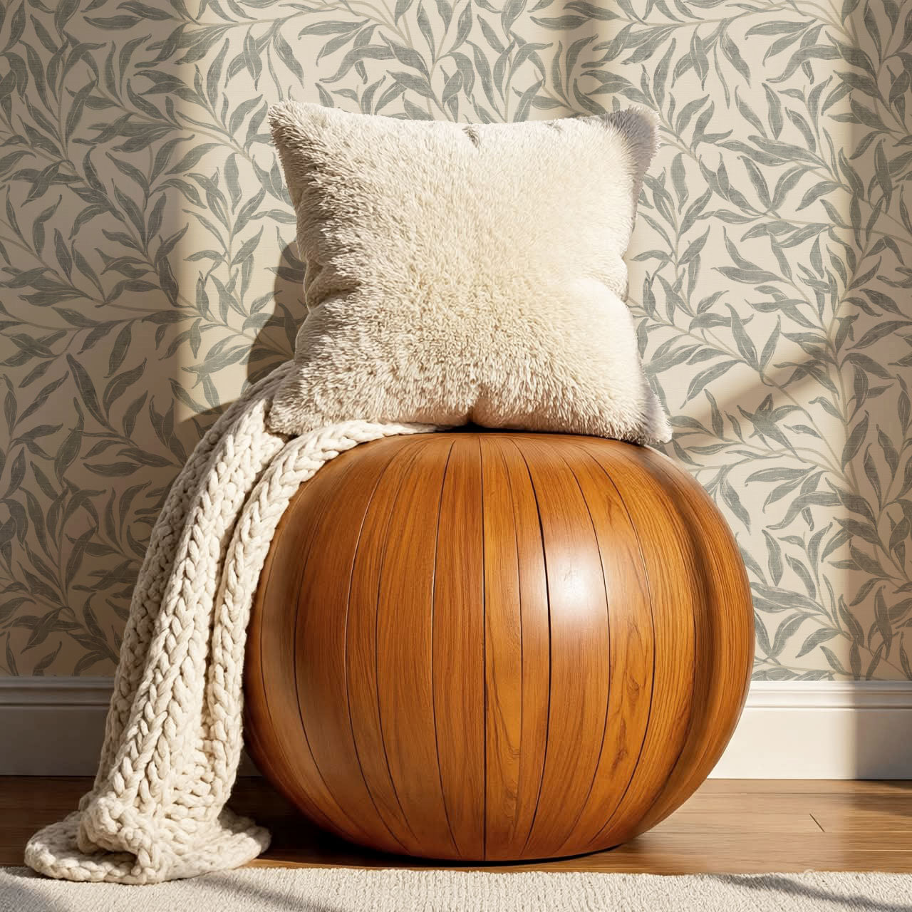 Raya Large Willowmere Dusty Sage Wallpaper