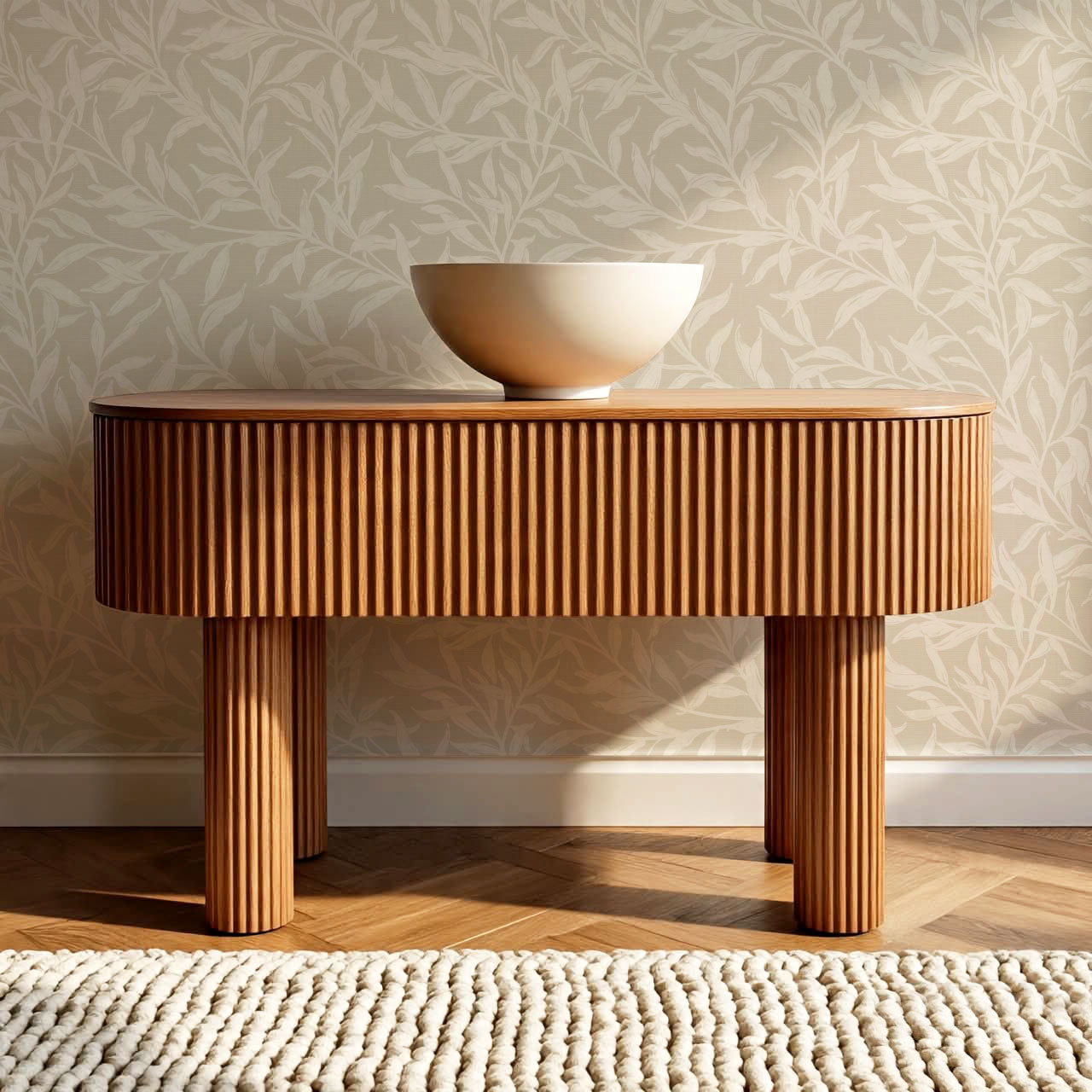 Raya Large Willowmere Vines Beige Neutral Wallpaper