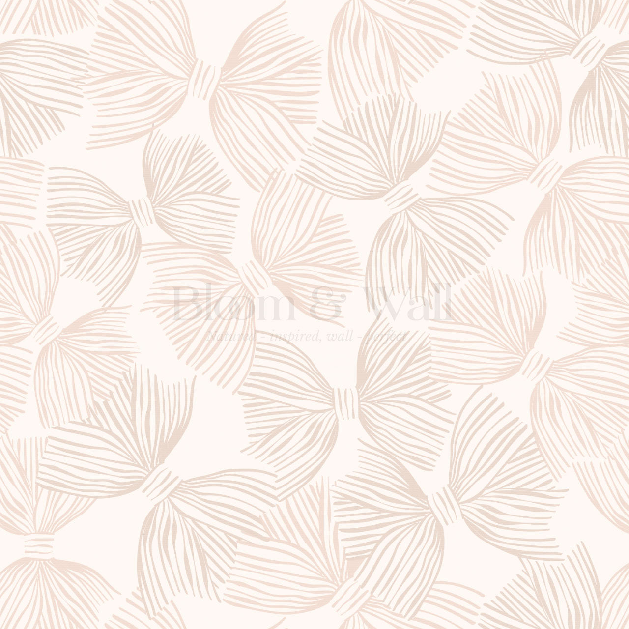 Raya Soft Bows Mauve Wallpaper