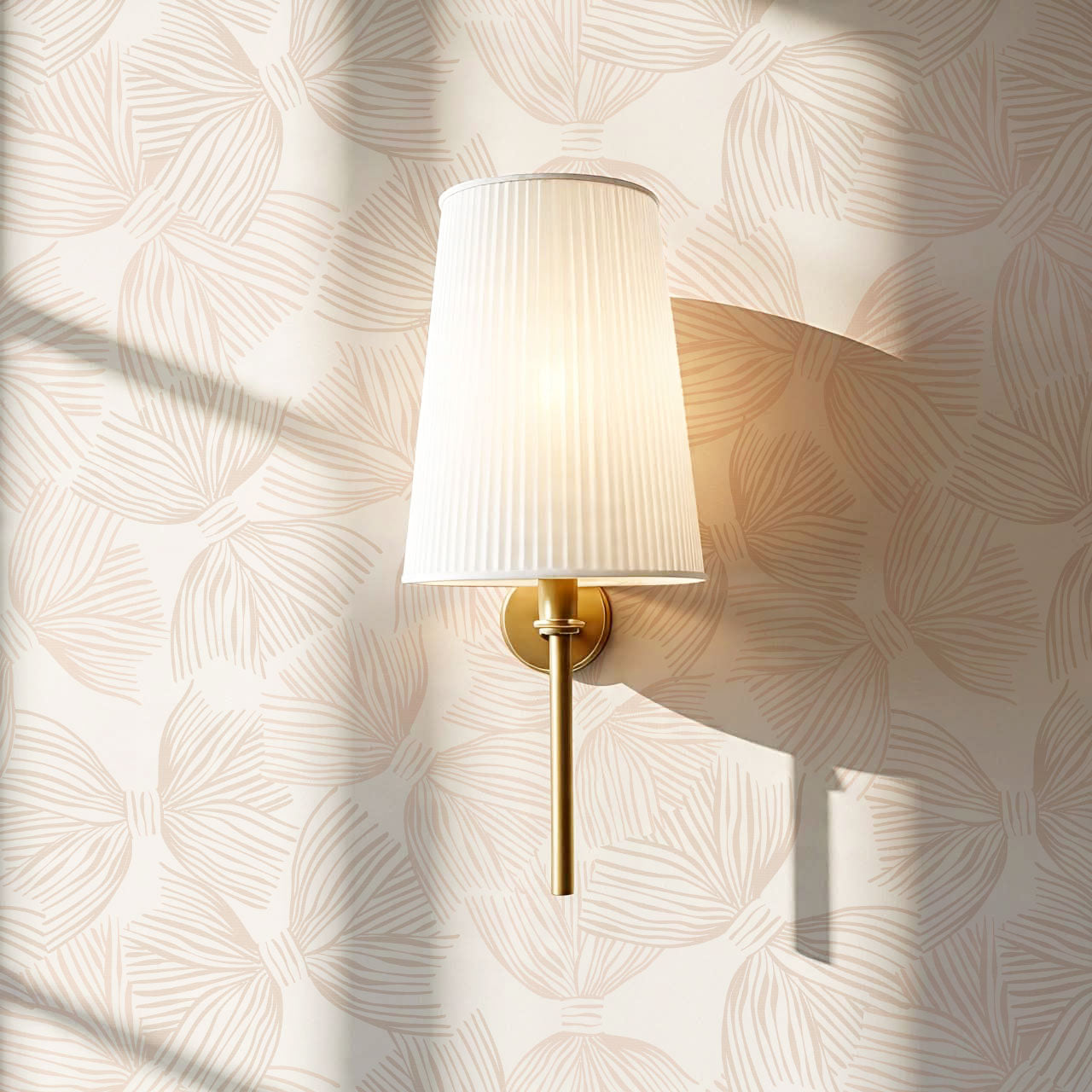 Raya Soft Bows Mauve Wallpaper