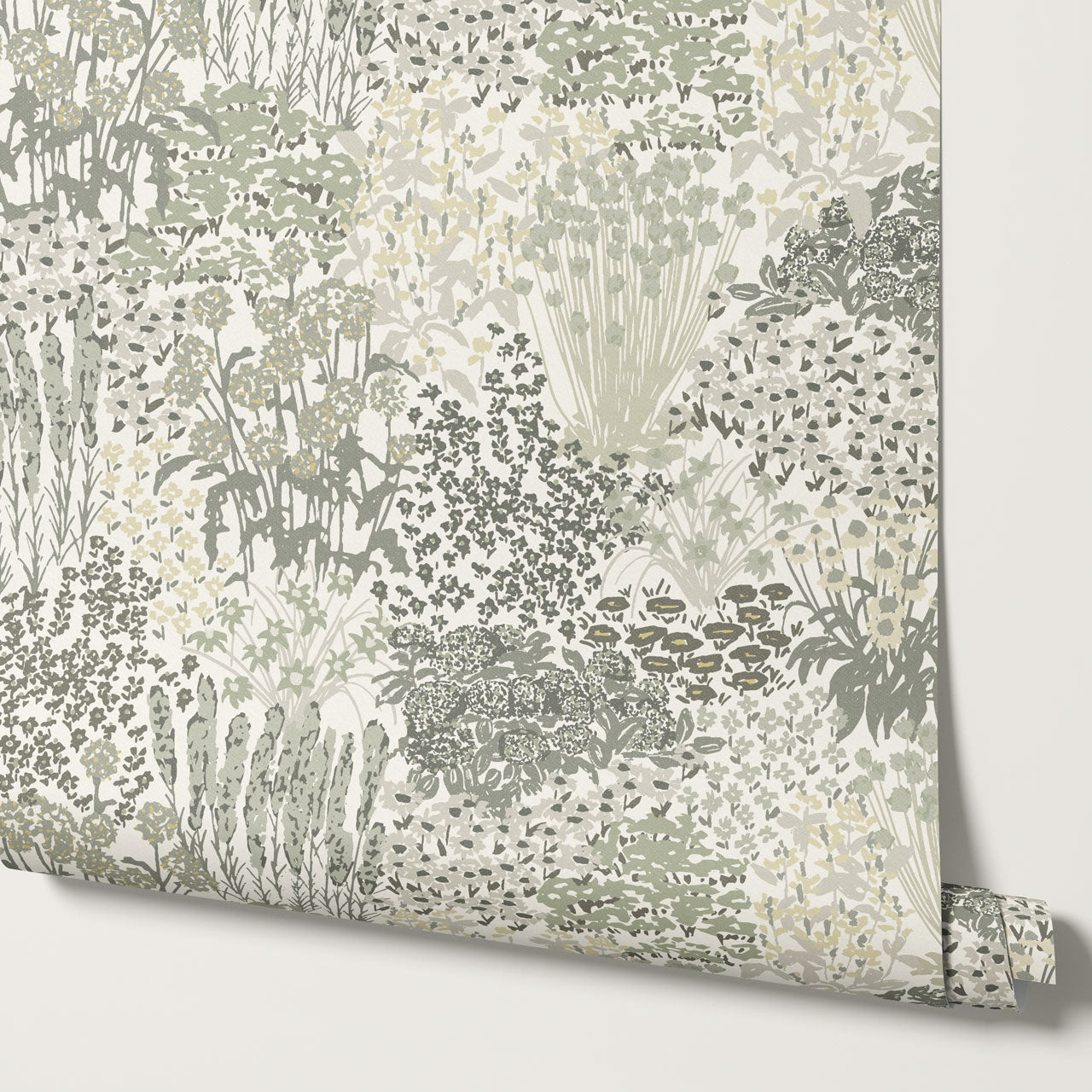 Reese Garden Bloom Pale Green Wallpaper