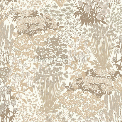 Reese Garden Bloom Natural Beige Wallpaper