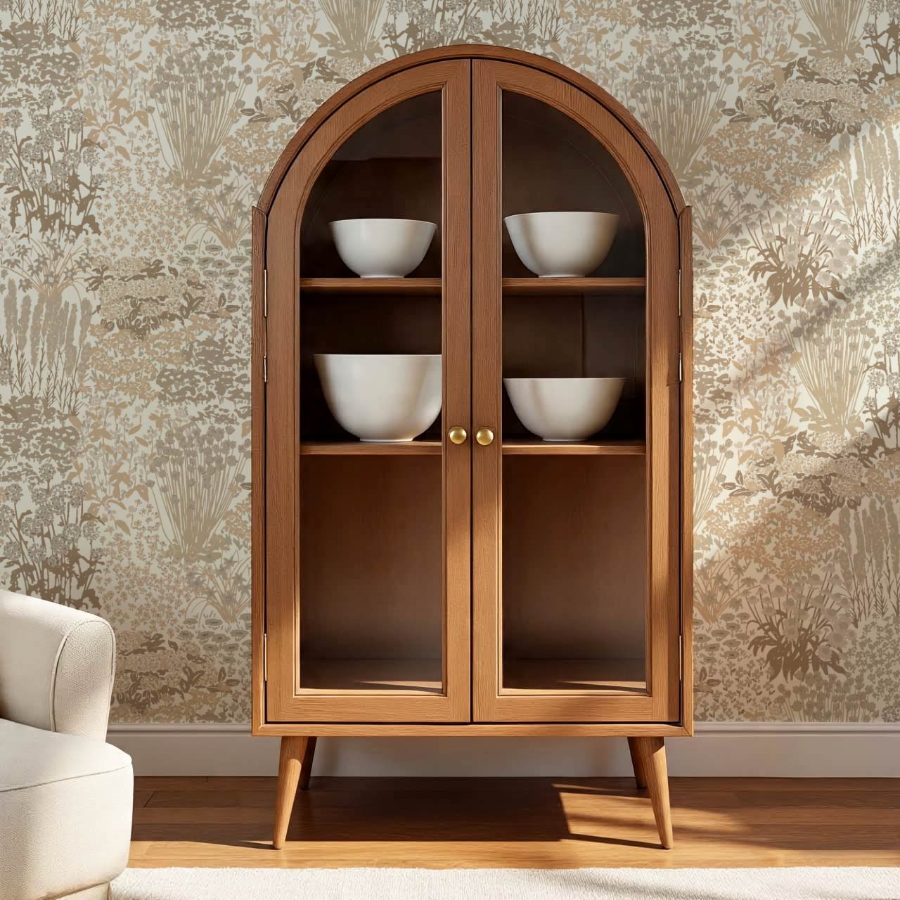 Reese Garden Bloom Natural Beige Wallpaper