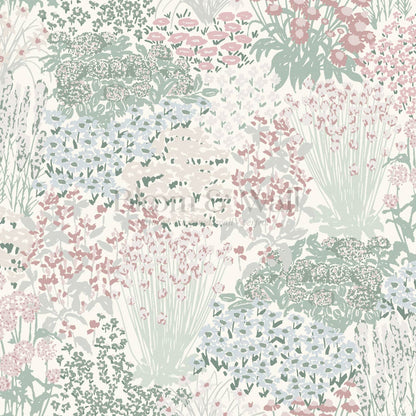 Reese Garden Bloom Soft Pastel Wallpaper