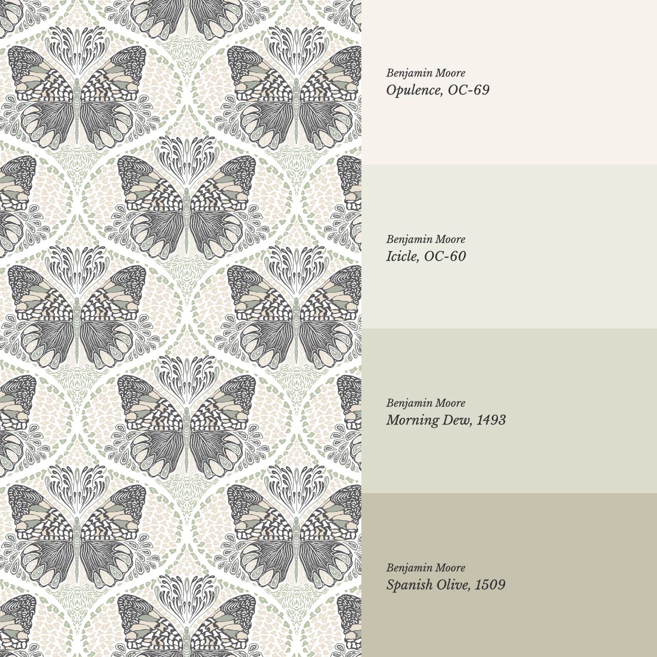 Reet Butterfly Wings Gray Beige Wallpaper