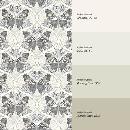 Reet Butterfly Wings Gray Beige Wallpaper