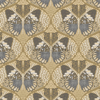 Reet Butterfly Wings Deep Olive Wallpaper