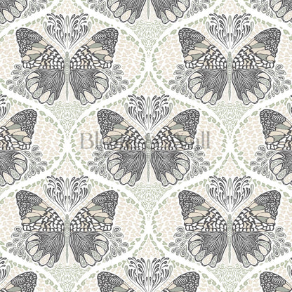 Reet Butterfly Wings Gray Beige Wallpaper