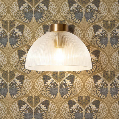 Reet Butterfly Wings Deep Olive Wallpaper