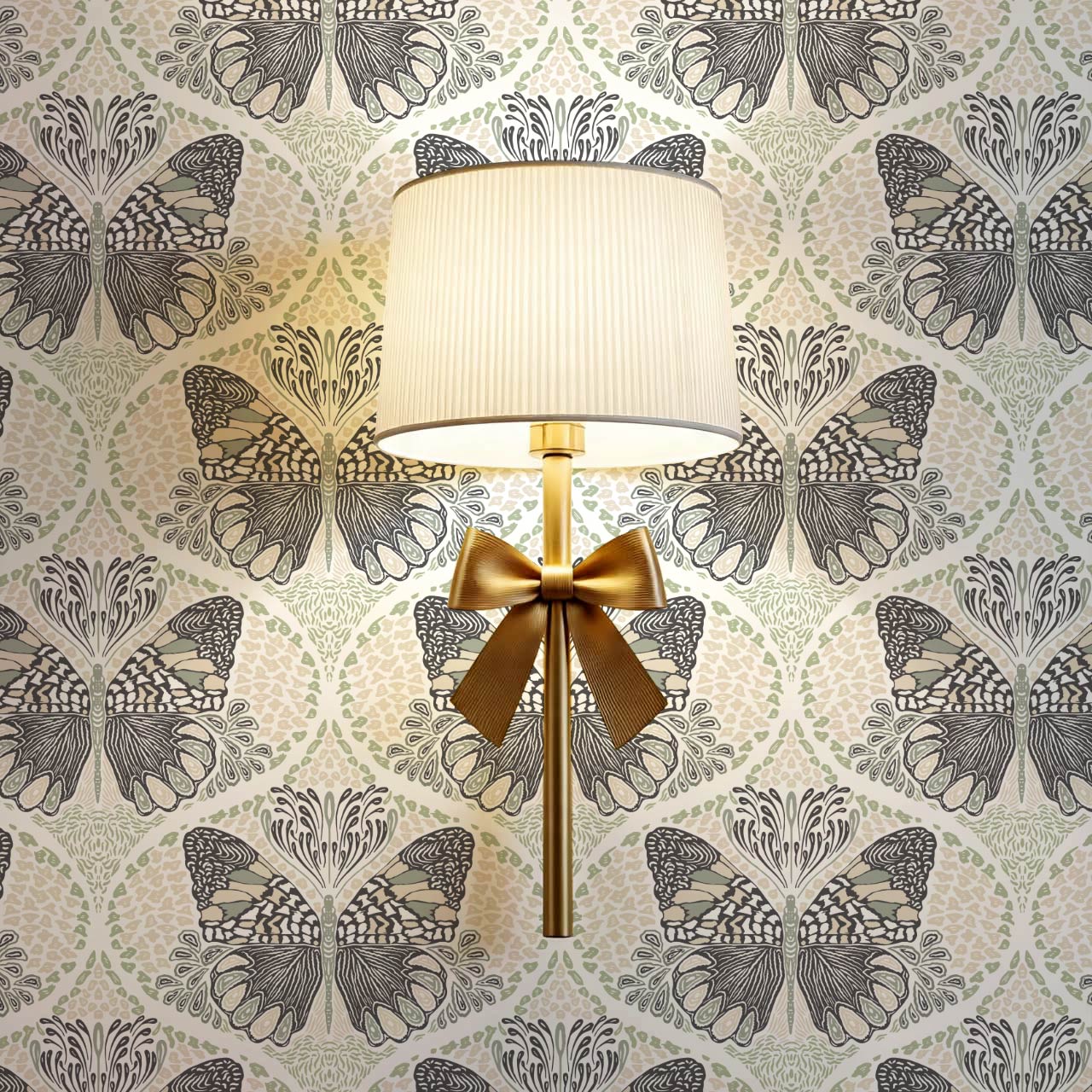 Reet Butterfly Wings Gray Beige Wallpaper