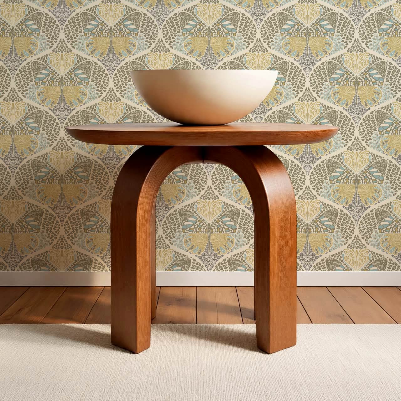 Reet Butterfly Wings Olive Gold Wallpaper