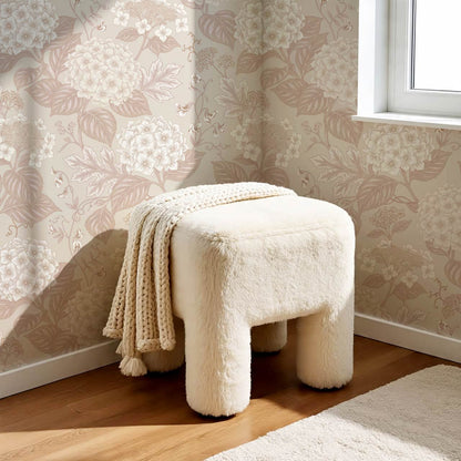 Regina Hydrangea Pink Blush Wallpaper