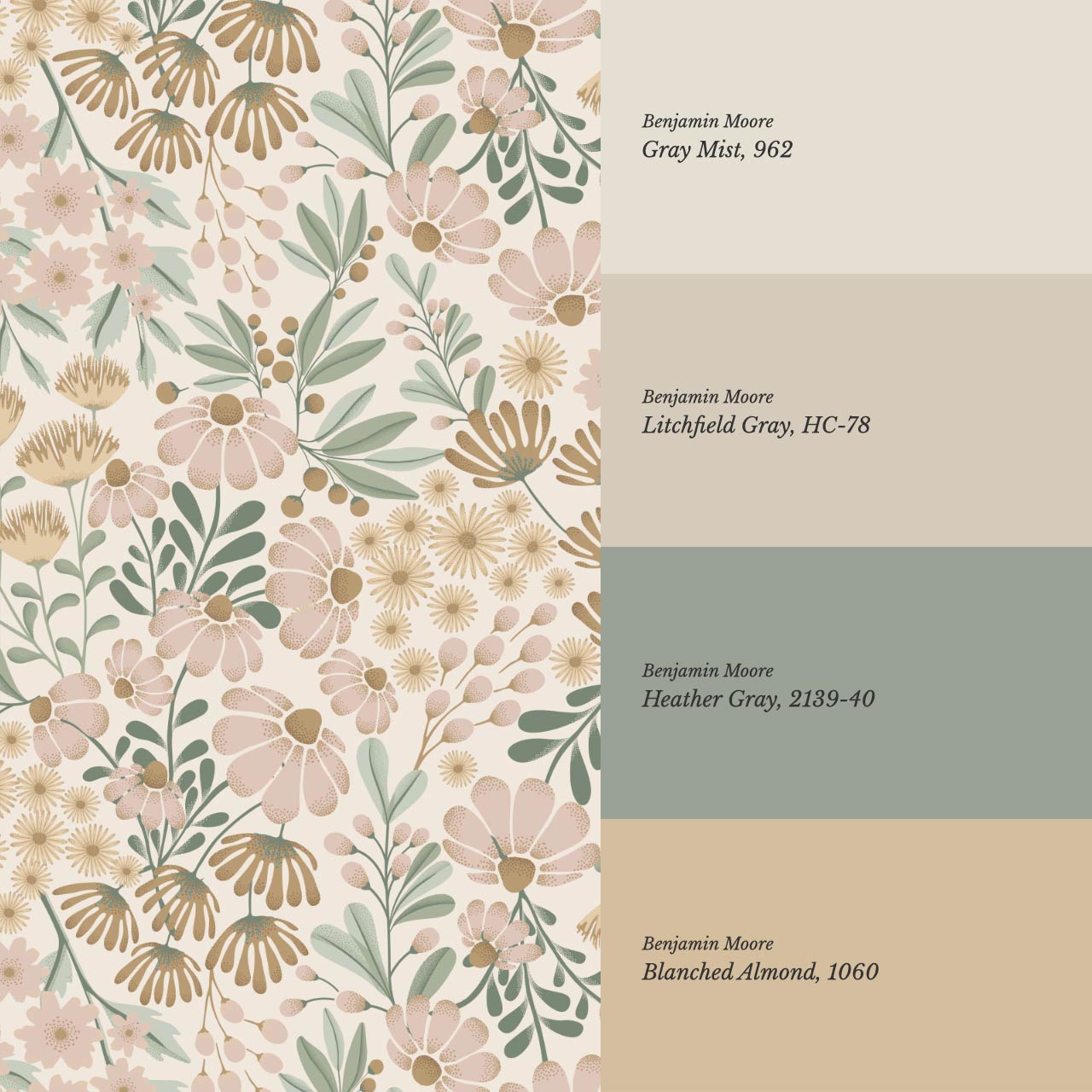 Reign Floral Wilderness Garden Blush Wallpaper