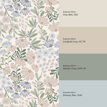 Reign Floral Wilderness Garden Sky Wallpaper