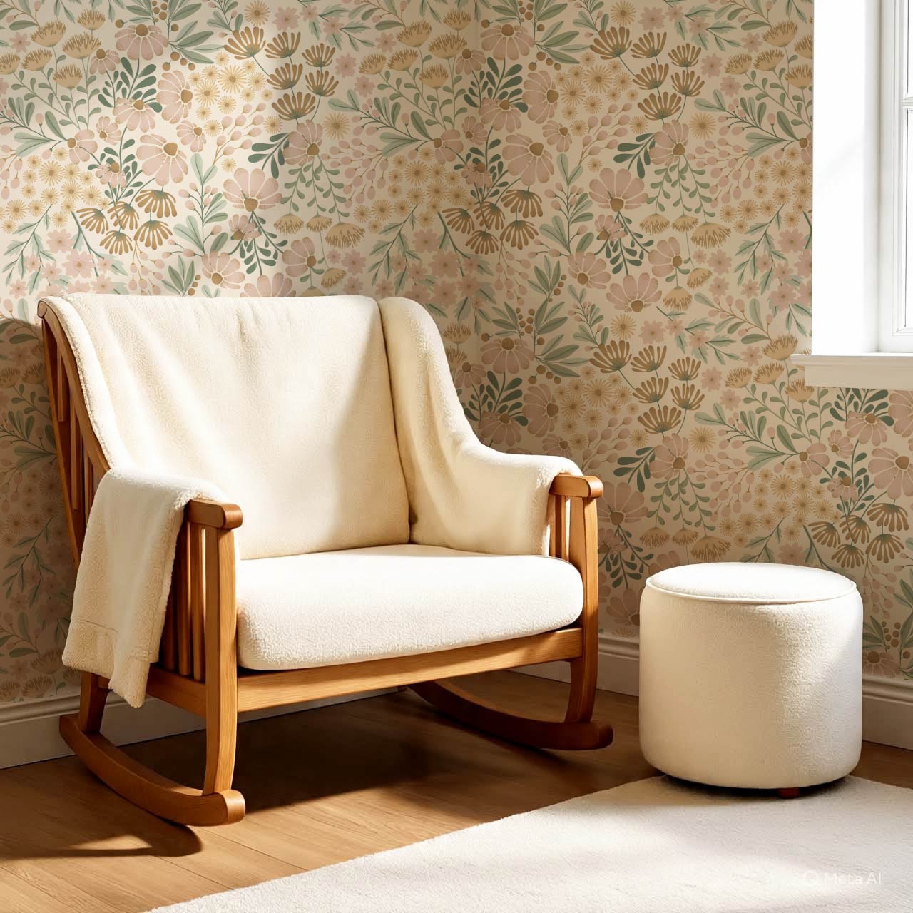 Reign Floral Wilderness Garden Blush Wallpaper