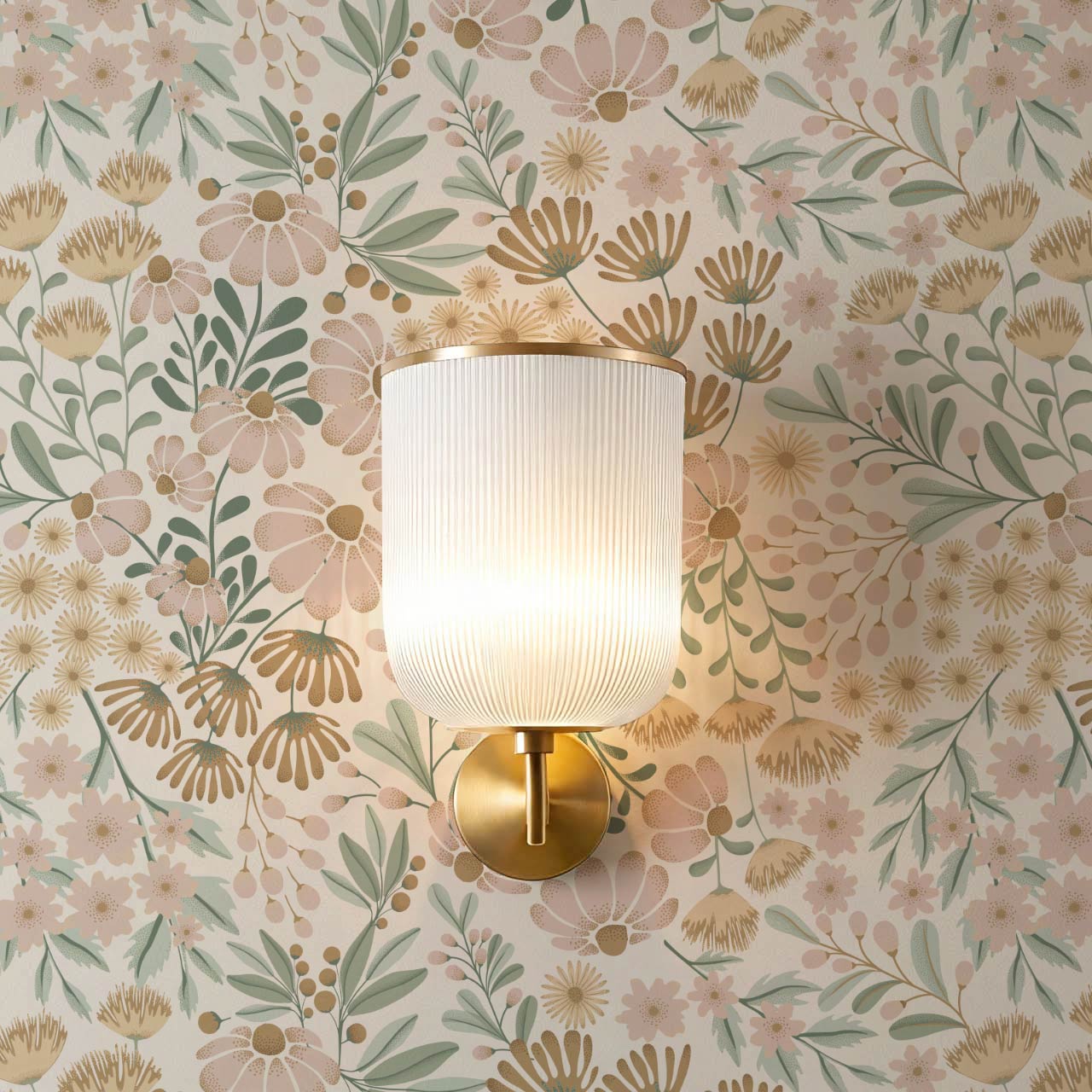 Reign Floral Wilderness Garden Blush Wallpaper