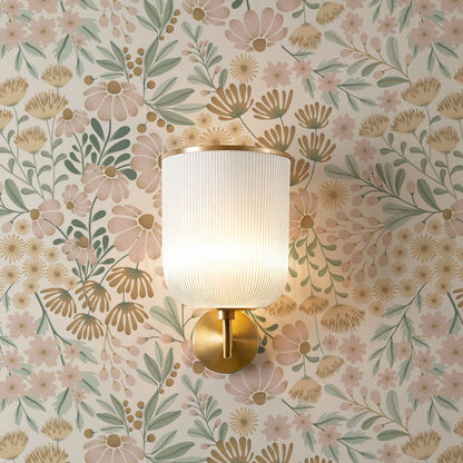 Reign Floral Wilderness Garden Blush Wallpaper