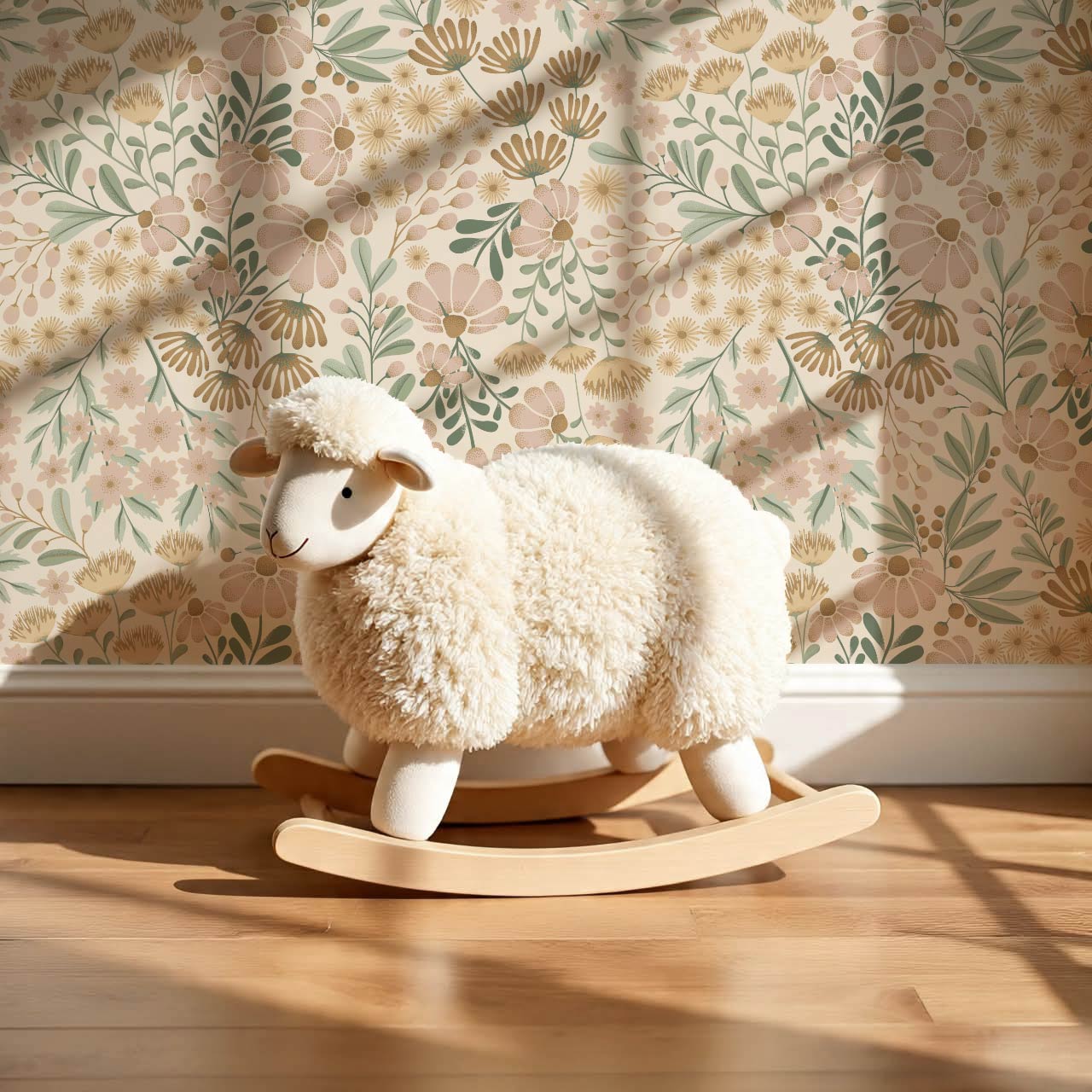 Reign Floral Wilderness Garden Blush Wallpaper