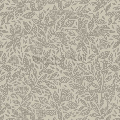 Remi Art Nouveau Floral Taupe Wallpaper
