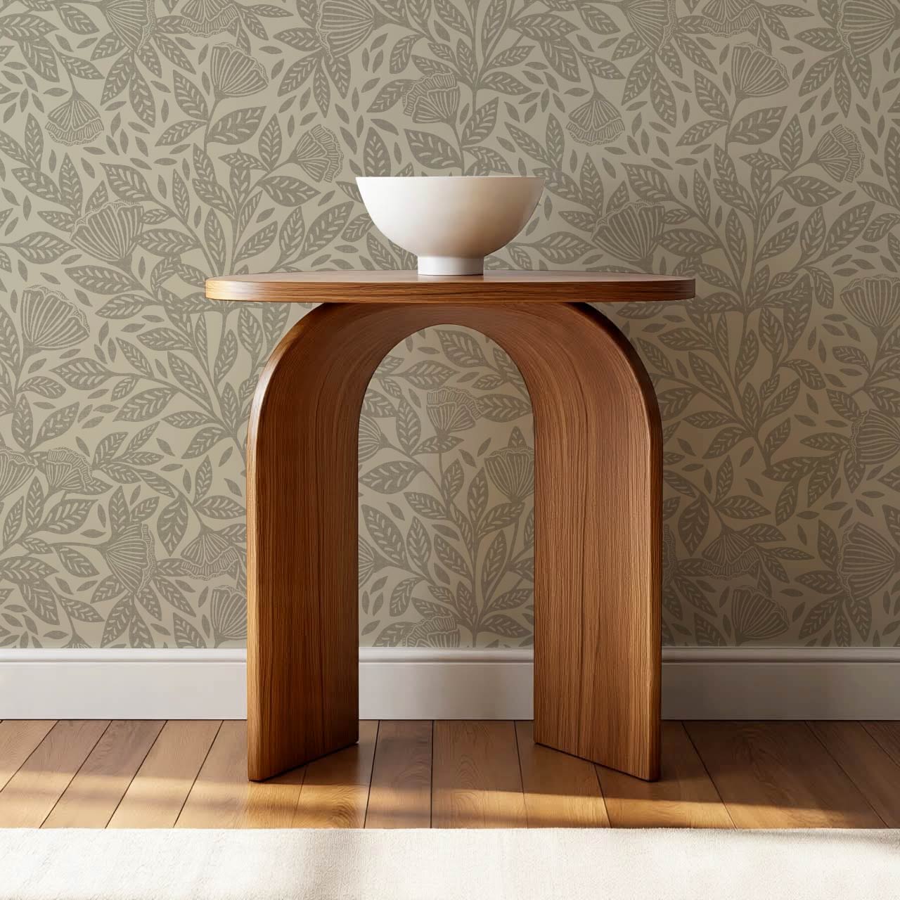 Remi Art Nouveau Floral Taupe Wallpaper