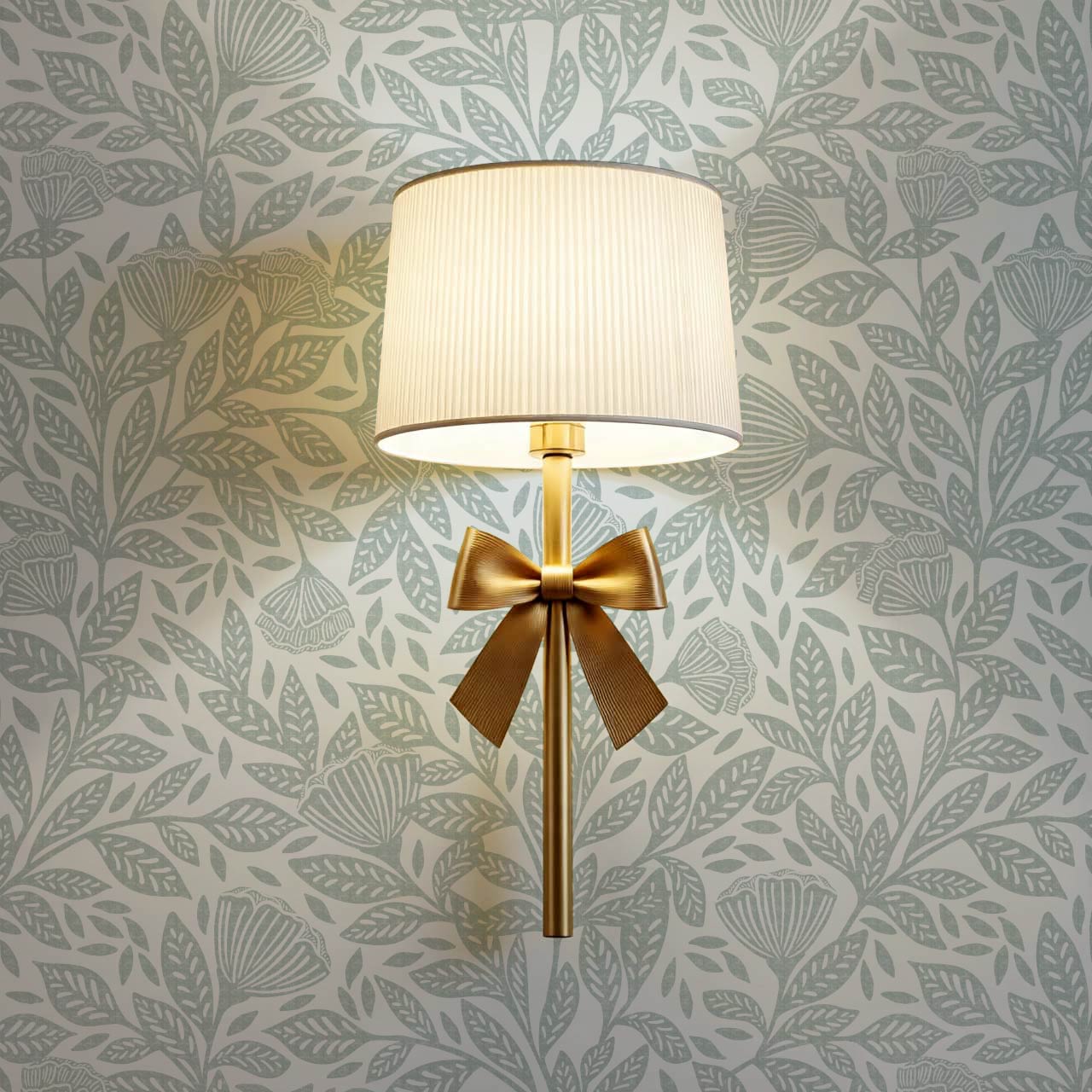 Remi Art Nouveau Floral Dusty Blue Wallpaper