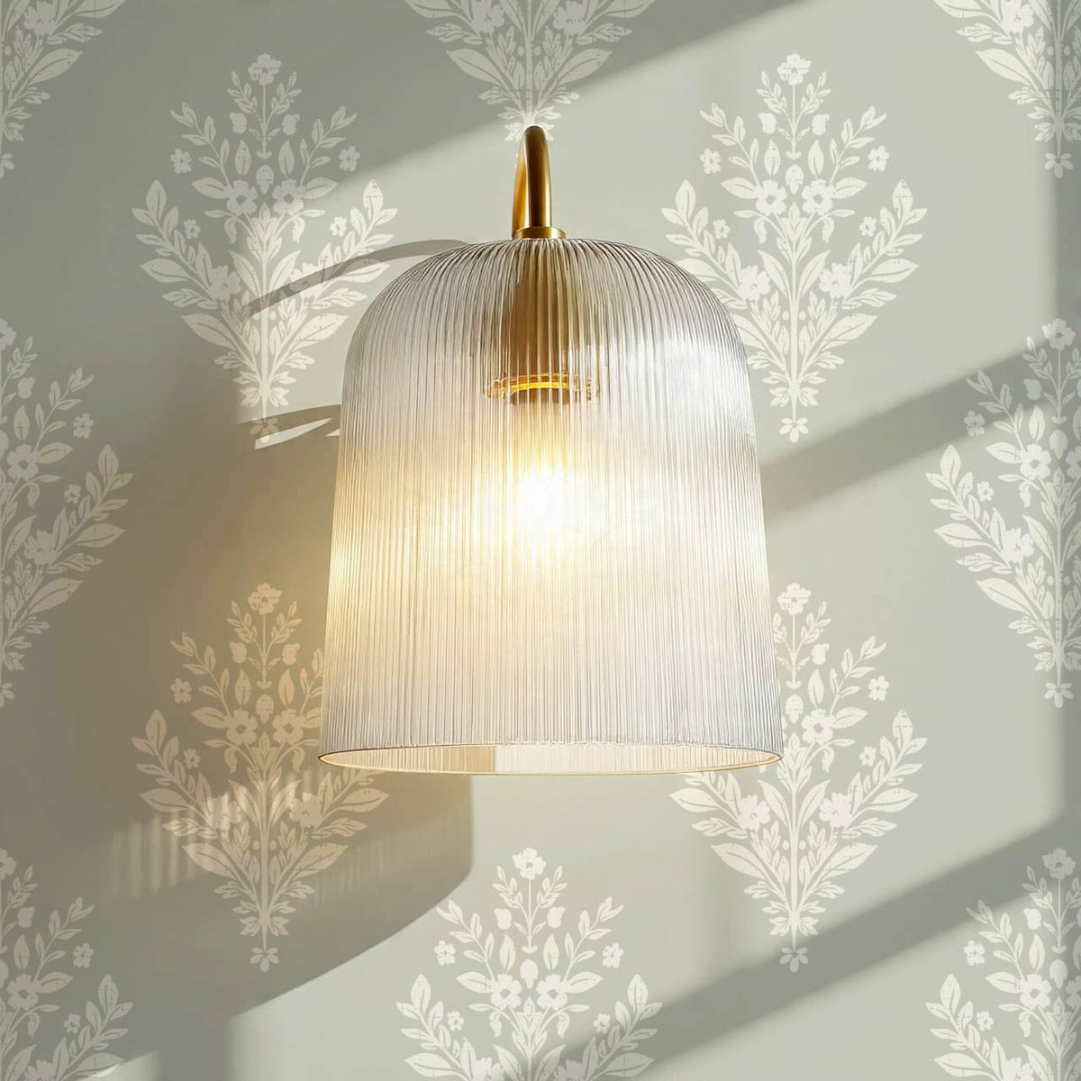 Renata Floral Medallion Sage Cream Wallpaper