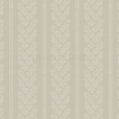 Renée Woven Powder Gray Botanicals Wallpaper