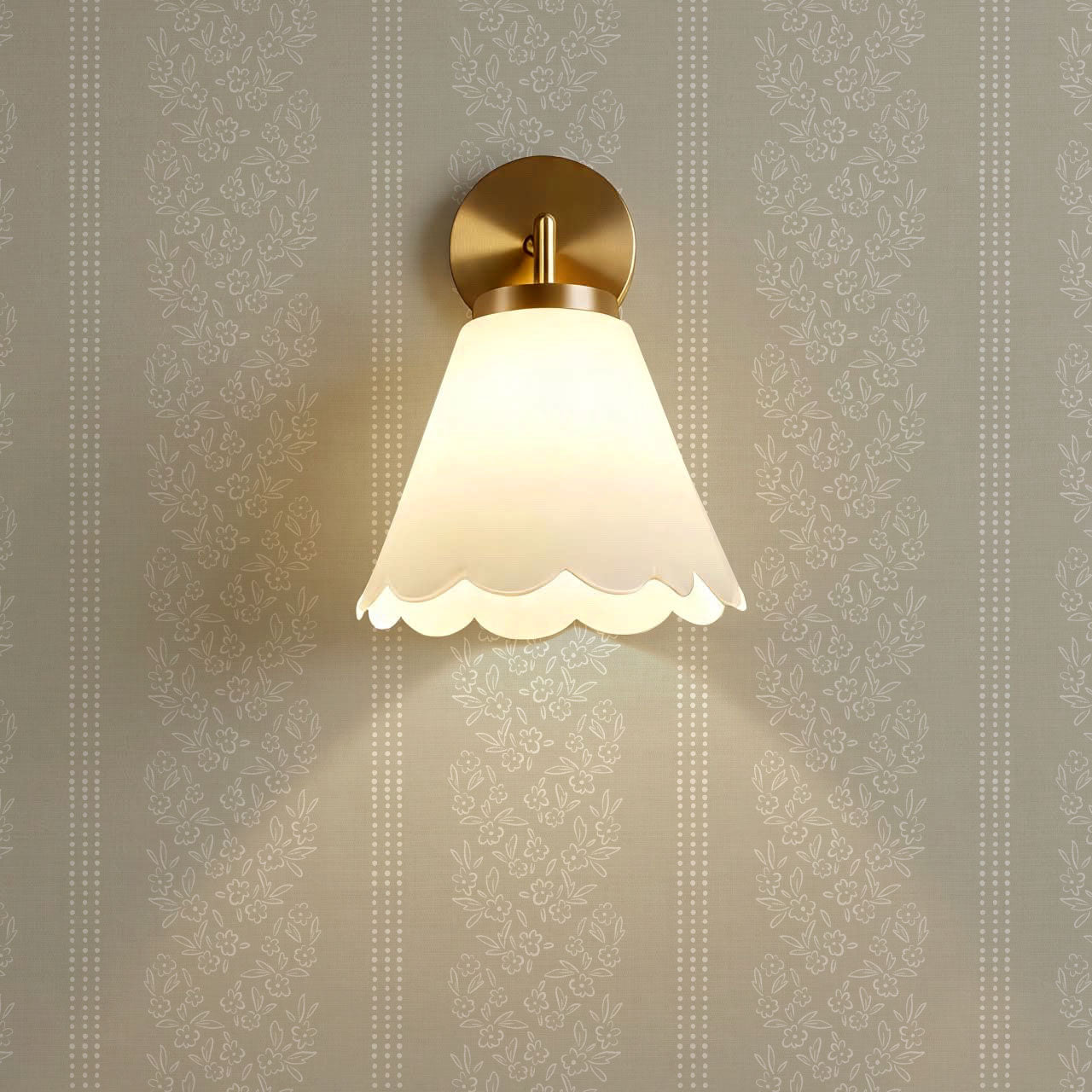 Renée Woven Powder Gray Botanicals Wallpaper