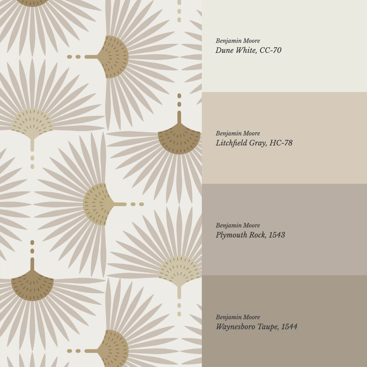 Renilda Mid-Century Sunburst Taupe Mustard Wallpaper