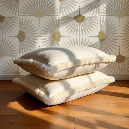 Renilda Mid-Century Sunburst Taupe Mustard Wallpaper